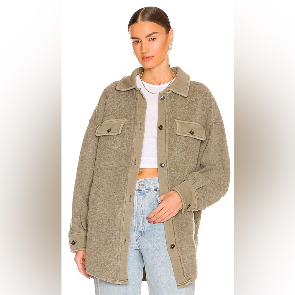 Free People Ruby Jacket Olive Green Medium